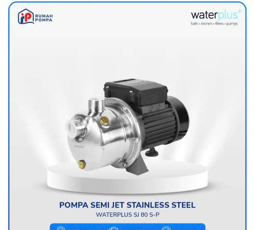 Pompa Semi Jet Stainless Waterplus SJ 80 S