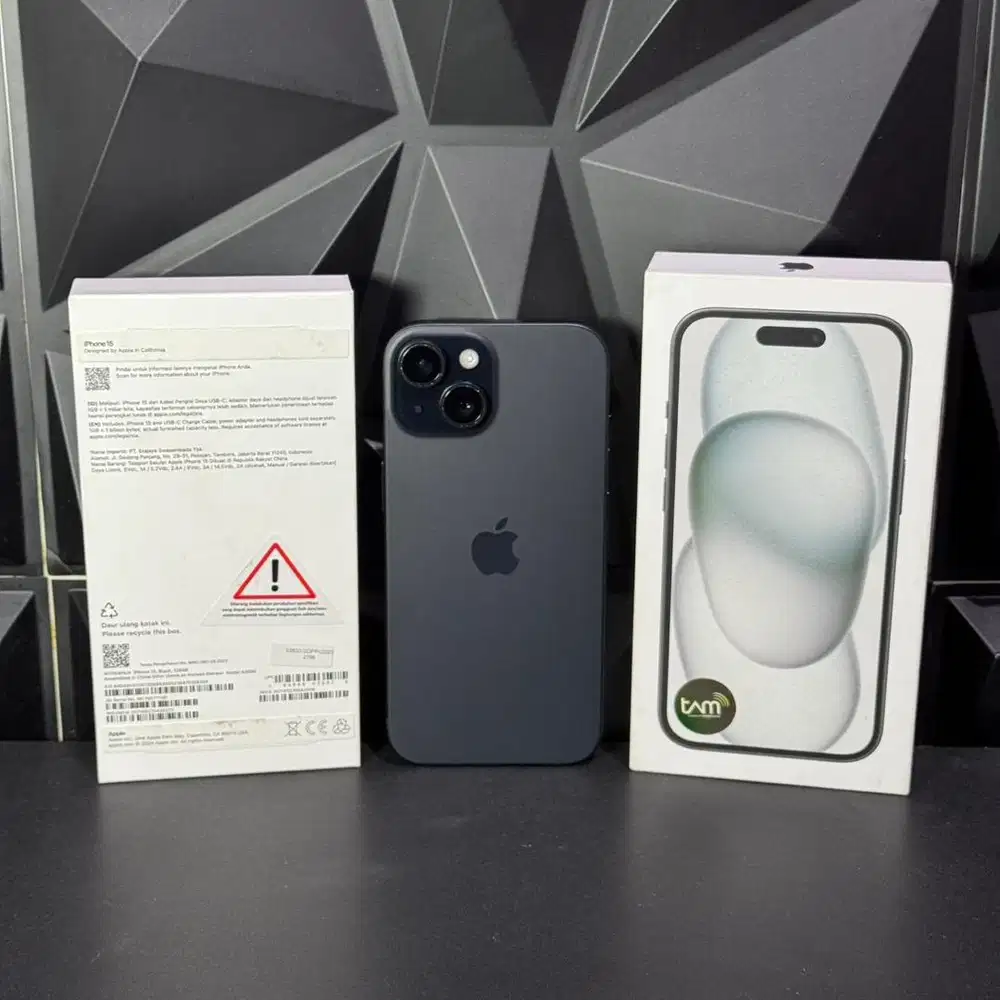 iphone 15 128gb black ibox garansi on