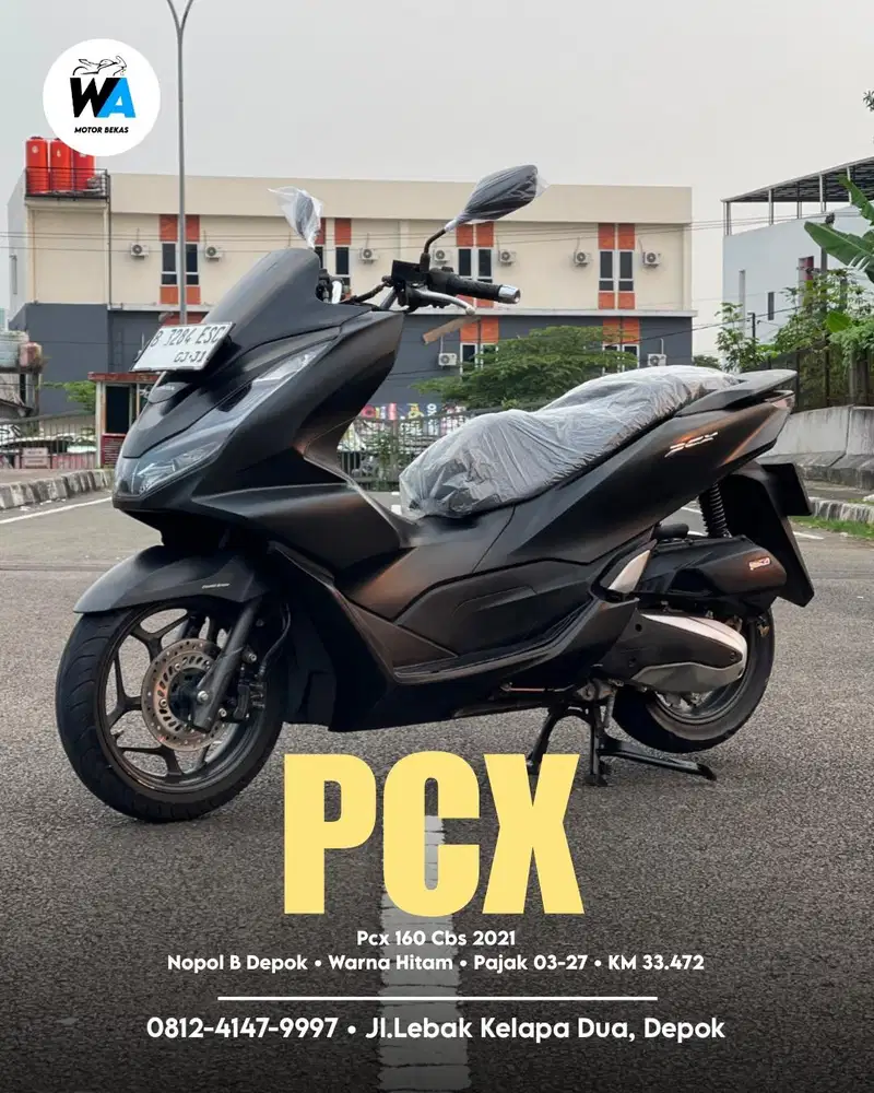 Kredit/Cash Honda New Pcx 160 Cbs Tahun 2021 GARANSI MESIN