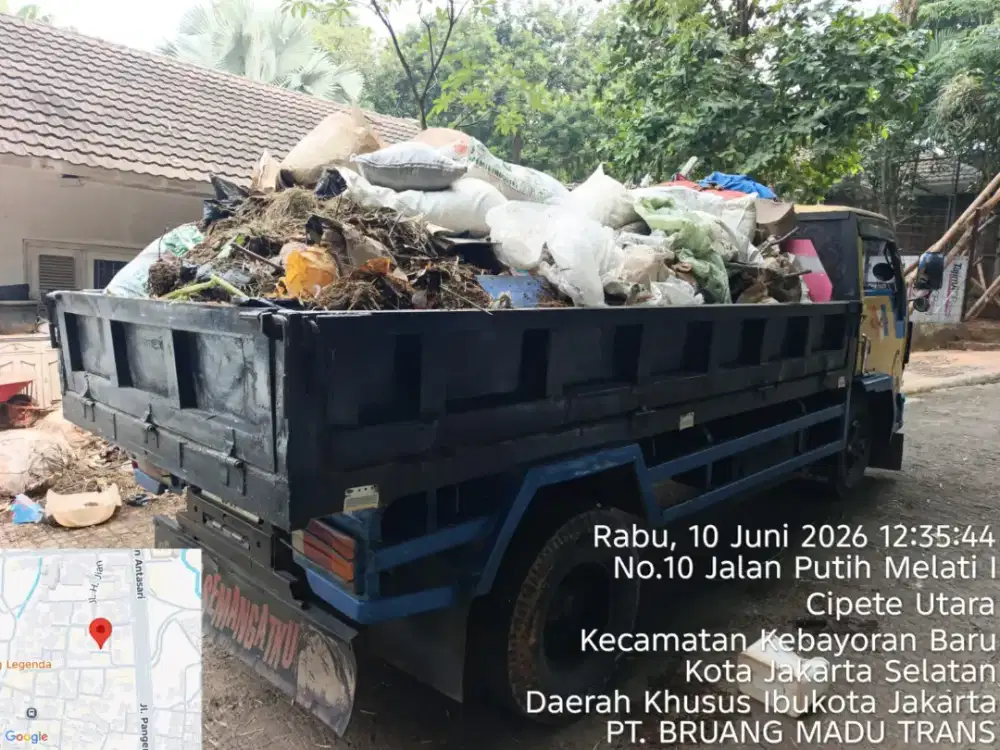 Jasa buang puing tanah
