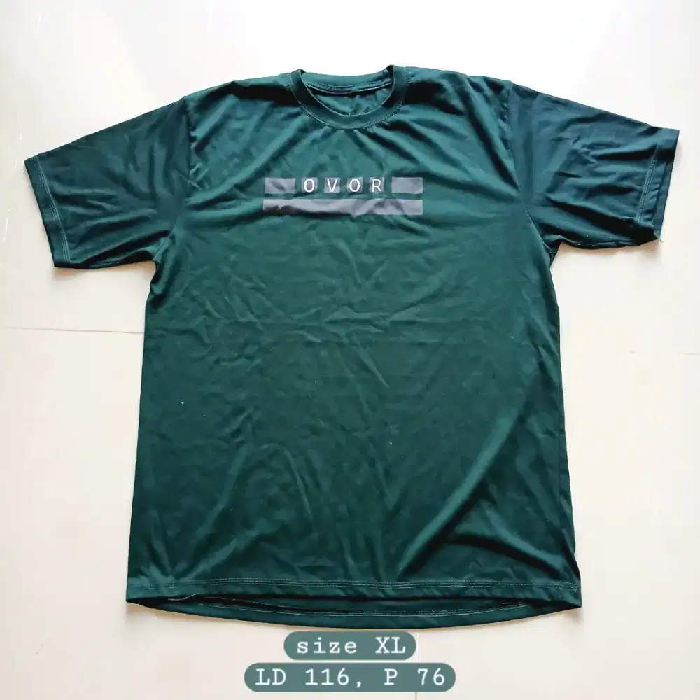 Kaos t-shirt pria OVOR DESIGN sablon sz XL, preloved