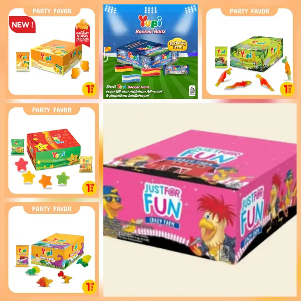 Yupi permen gummy aneka varian 1 box isi 12pcs