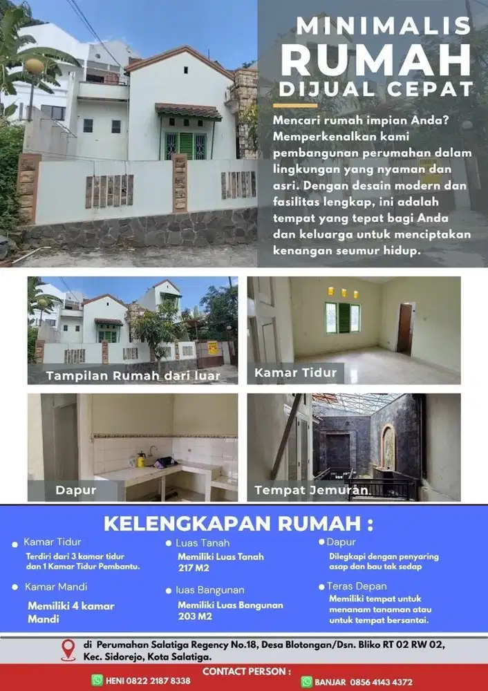 dijual cepat rumah minimalis
