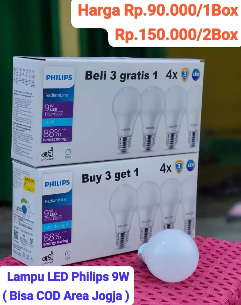 Lampu LED Philips 9watt ( GRATIS ONGKIR )