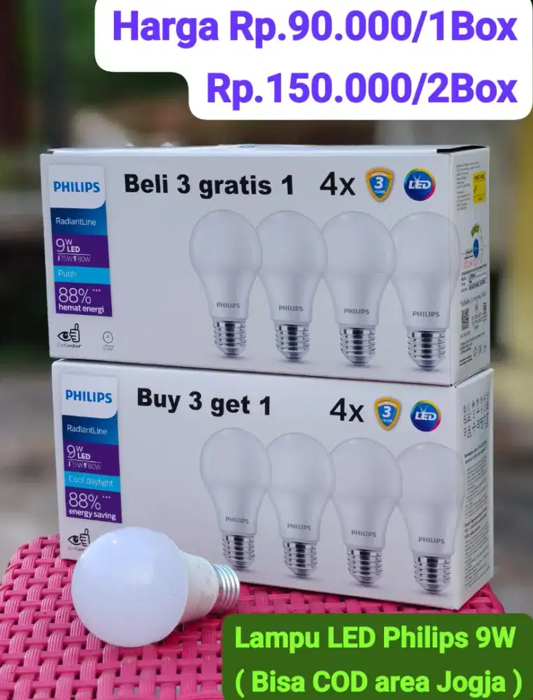 Lampu LED Philips 9watt ( COD JOGJA )