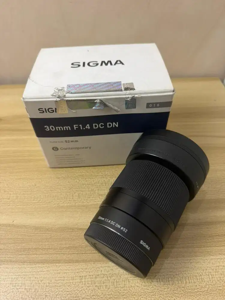 Lensa sigma 30mm f1.4 sony fullshet box mulus