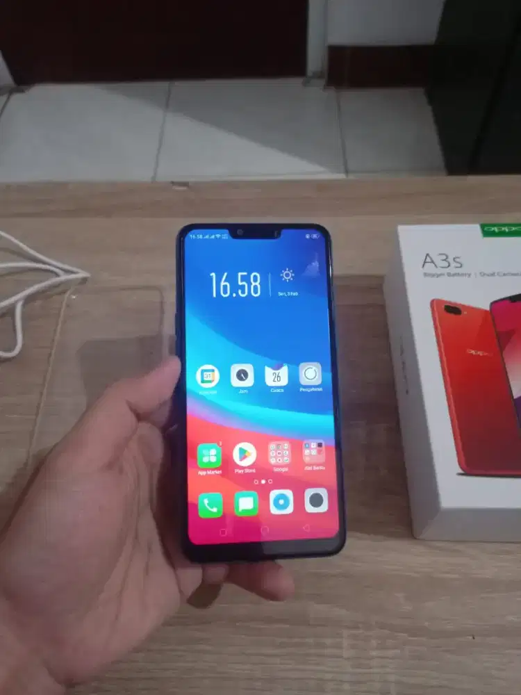 Hp oppo a3s fullset ram6gb internal 128gb murah aja
