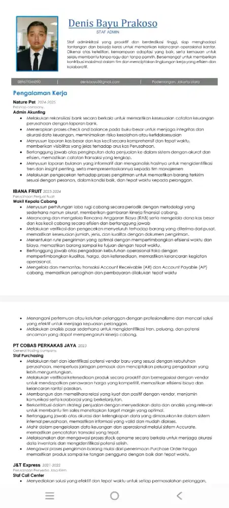 Cari kerja admin atau kurir