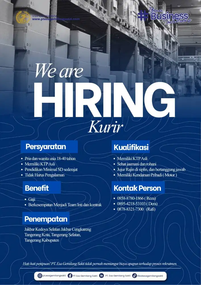 Lowongan Kerja Kurir Motor Sicepat