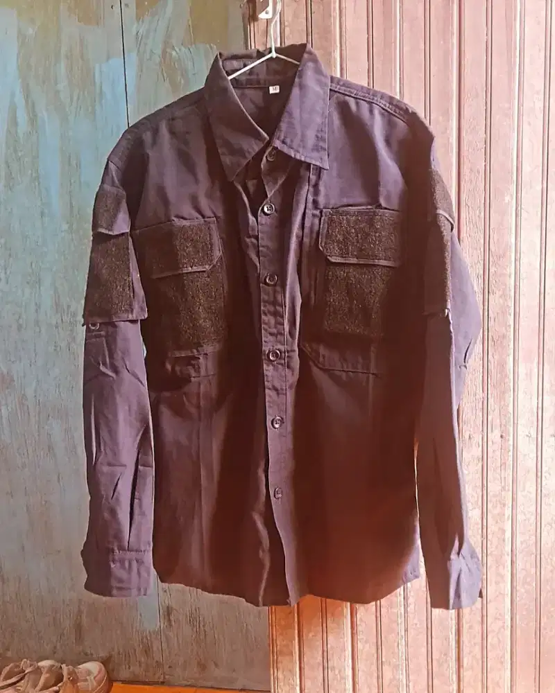 Kemeja Hitam Panjang Tactical Series
