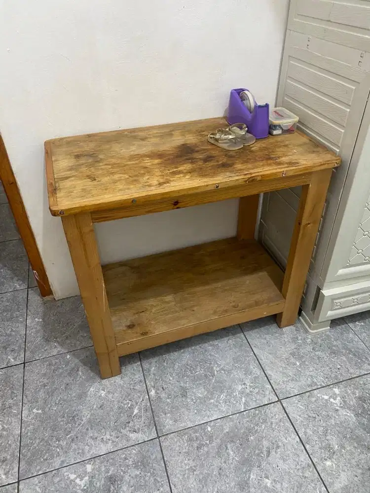 MEJA KAYU 2 TINGKAT