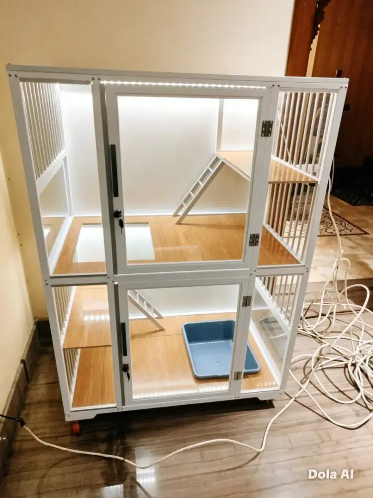 Kandang Kucing Sultan 2 Pintu Alumunium