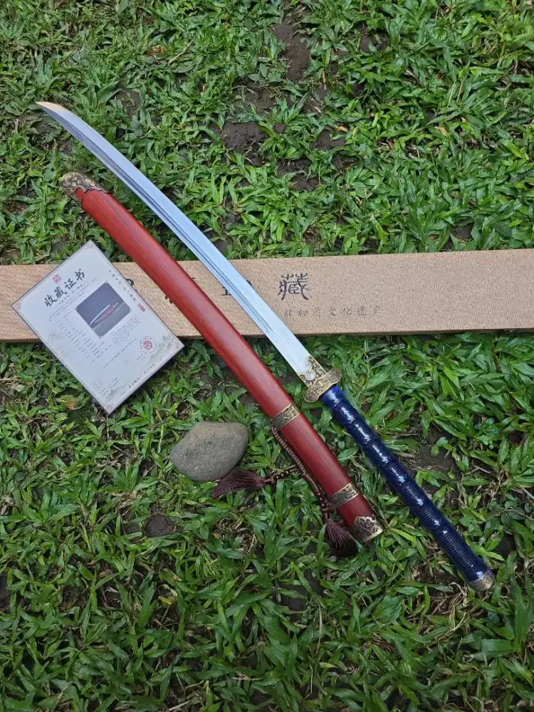 Pedang china hao ran tang jian damascus folded steel