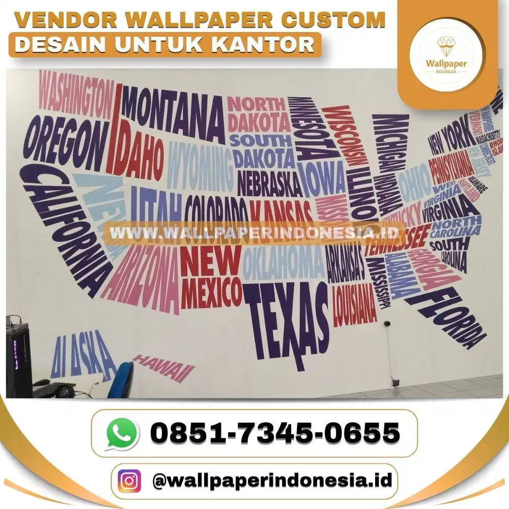 VENDOR WALLPAPER CUSTOM DESAIN UNTUK KANTOR