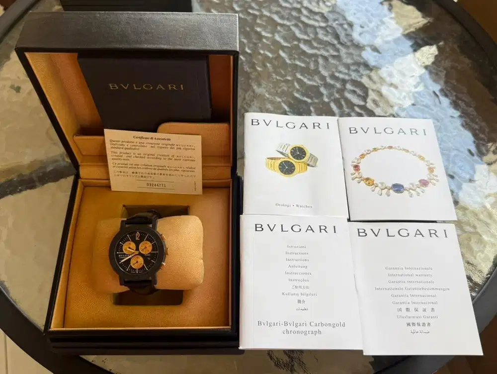 Jam Bulgari Diagono Carbongold ROMA Edition Limitéd Watch lengkap