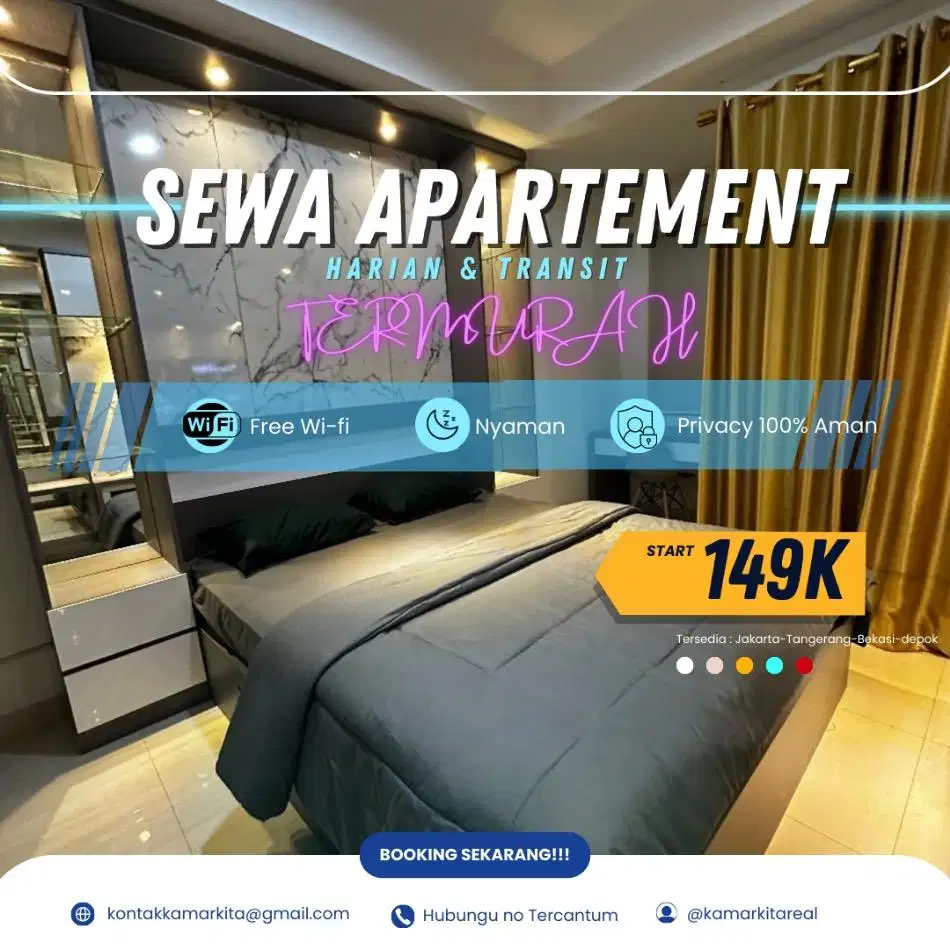 Disewakan Apartemen Springwood Residence Tangerang Harian/Transit