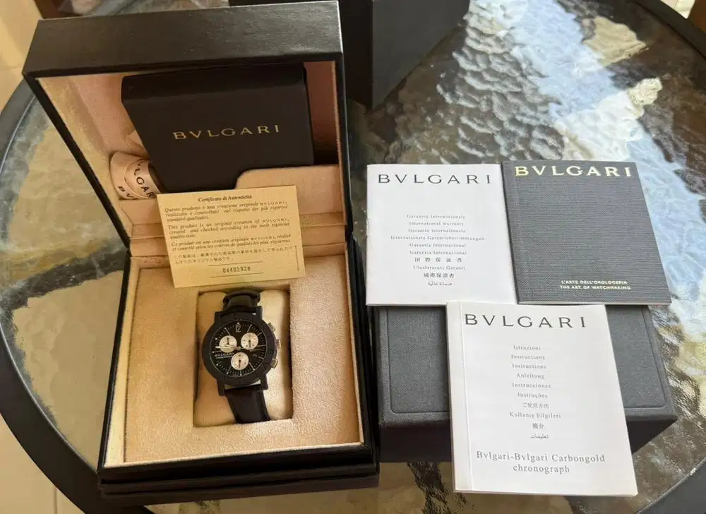 Jam Bulgari Diagono Carbongold BALI Edition Limitéd watch lengkap