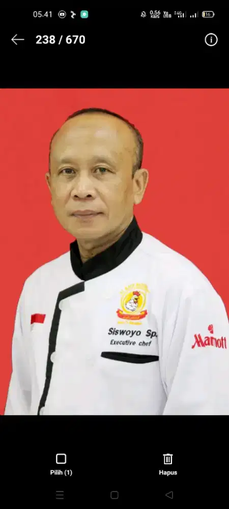 Pengalaman Chef