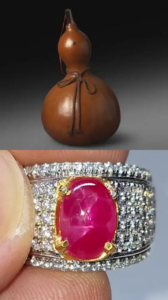 Ruby burma motif kendi