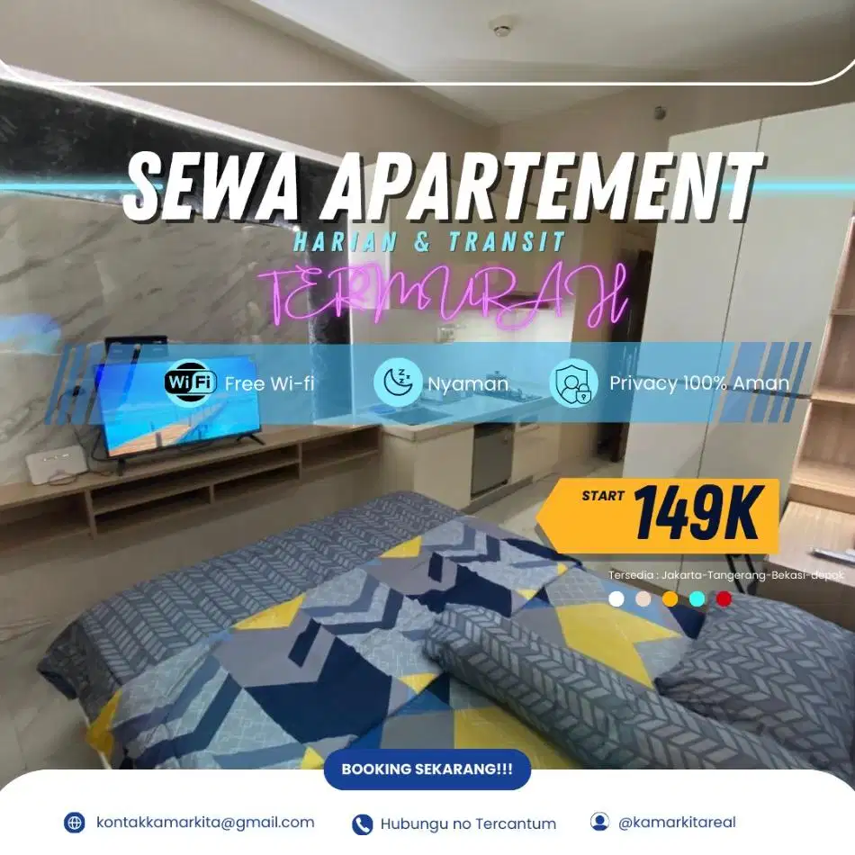 Disewakan Apartemen Serpong Green View Tangerang Harian/Transit Murah