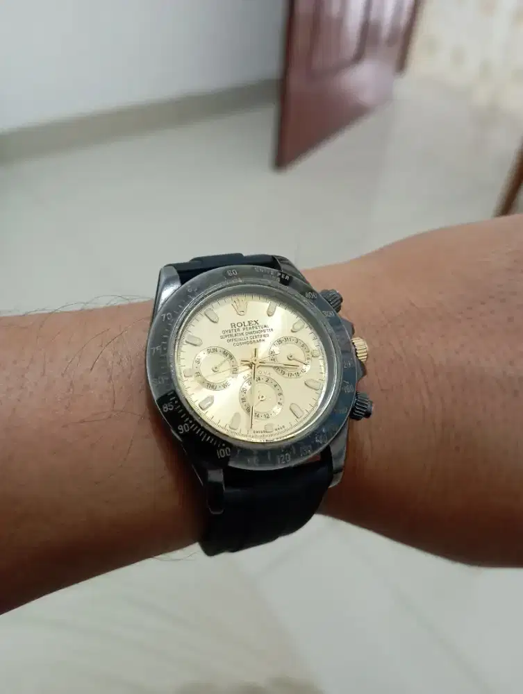 Jam otomatis steis steel solid chrono aktiv