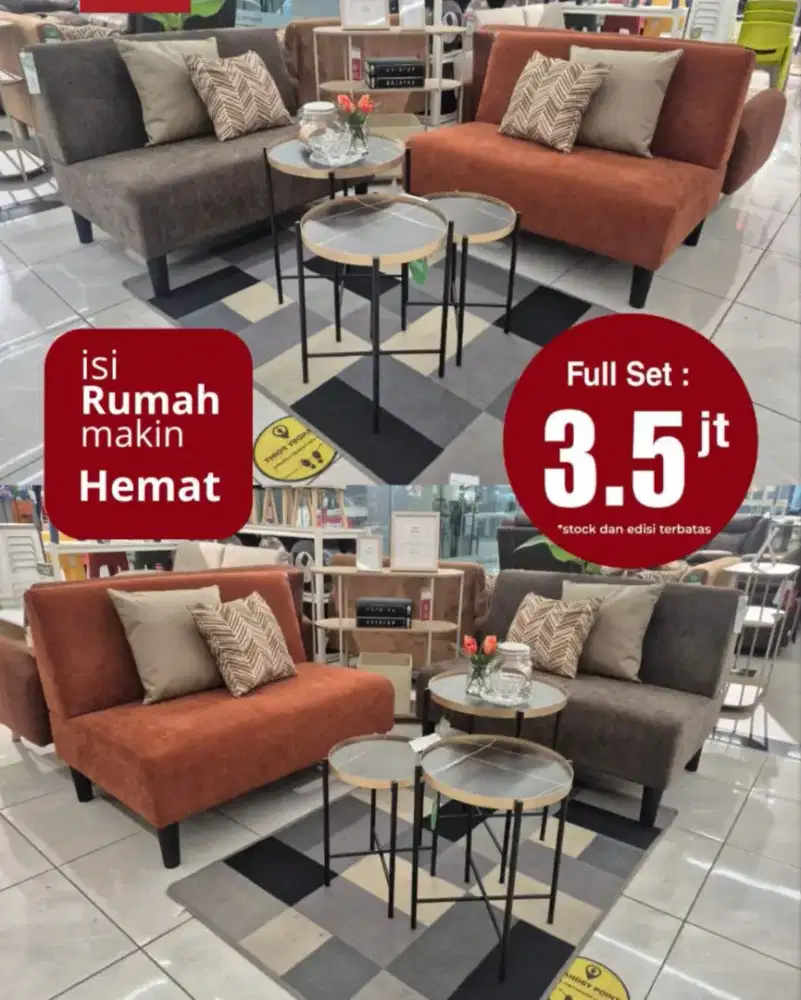 Sofa set ruang tamu minimalis
