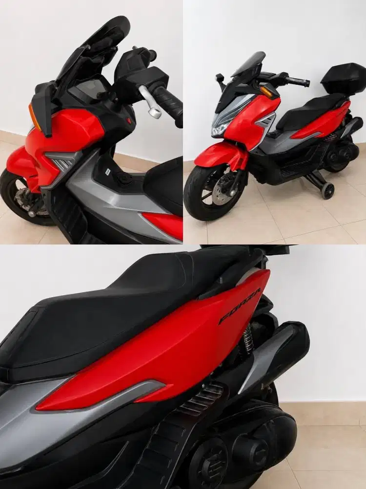 Mainan motor aki anak merah bekas display