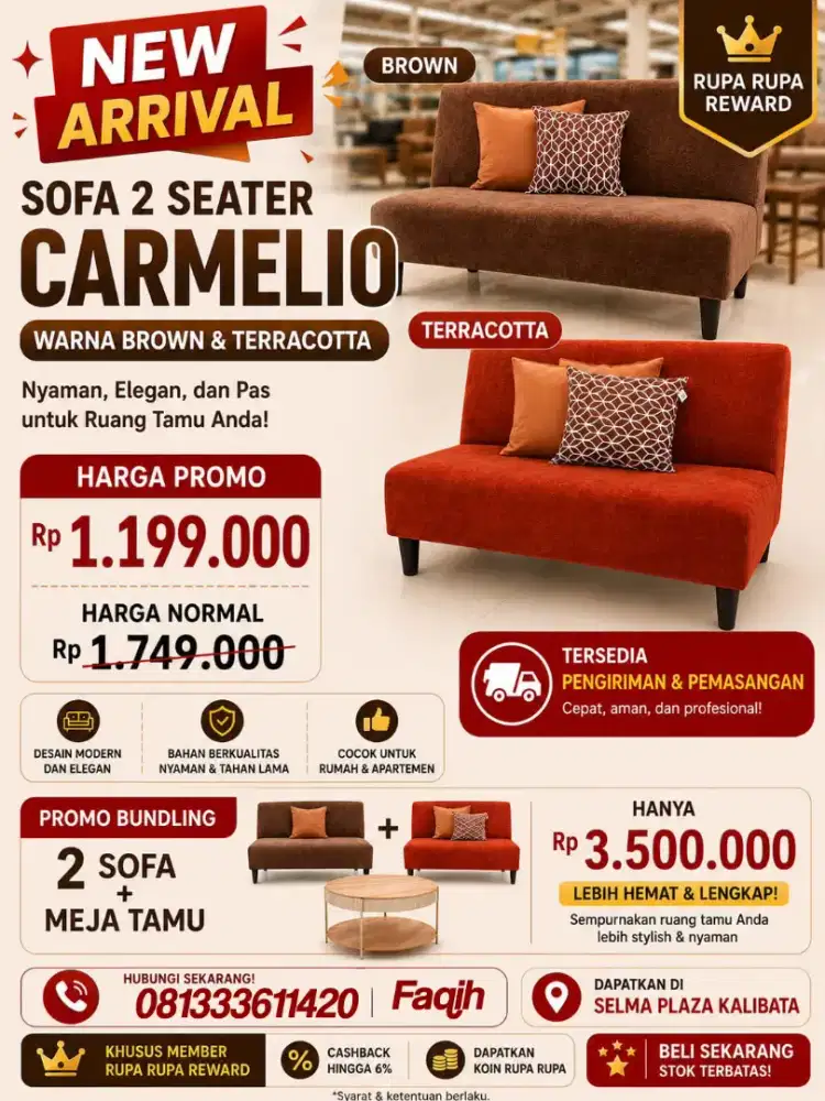 SOFA 2 SEATER CARMELIO
