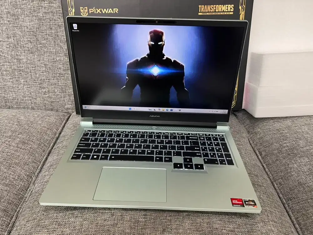 ADVAN PIXWAR Ryzen 7-6800H RAM 16-512 GB LikeNew FullSet Siap Pakai