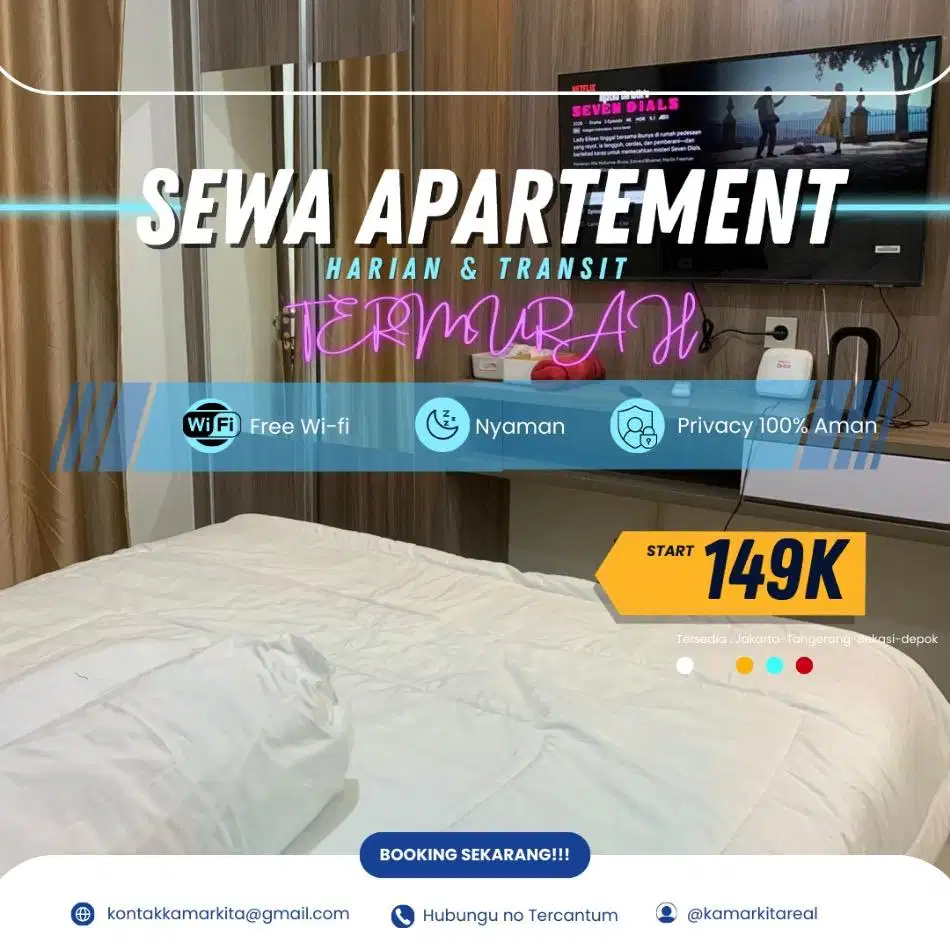 Sewa Apartemen Bekasi Timur Transpark Juanda Harian/Transit Termurah