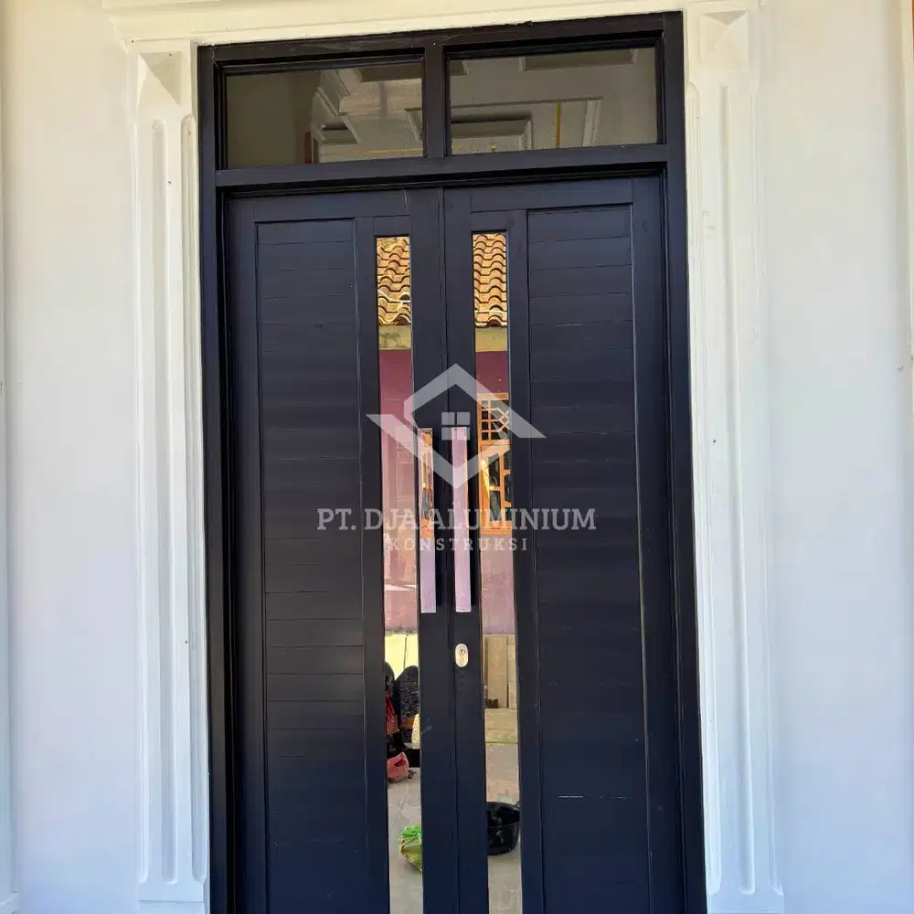 Pintu Utama Aluminium YKK 4 Inch Hitam Premium Minimalis