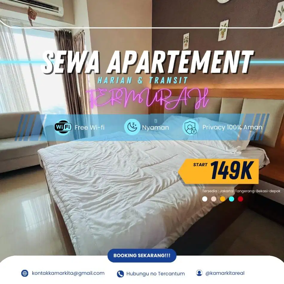 Sewa Apartemen Bekasi Timut Grand Dhika City Harian/Transit Termurah