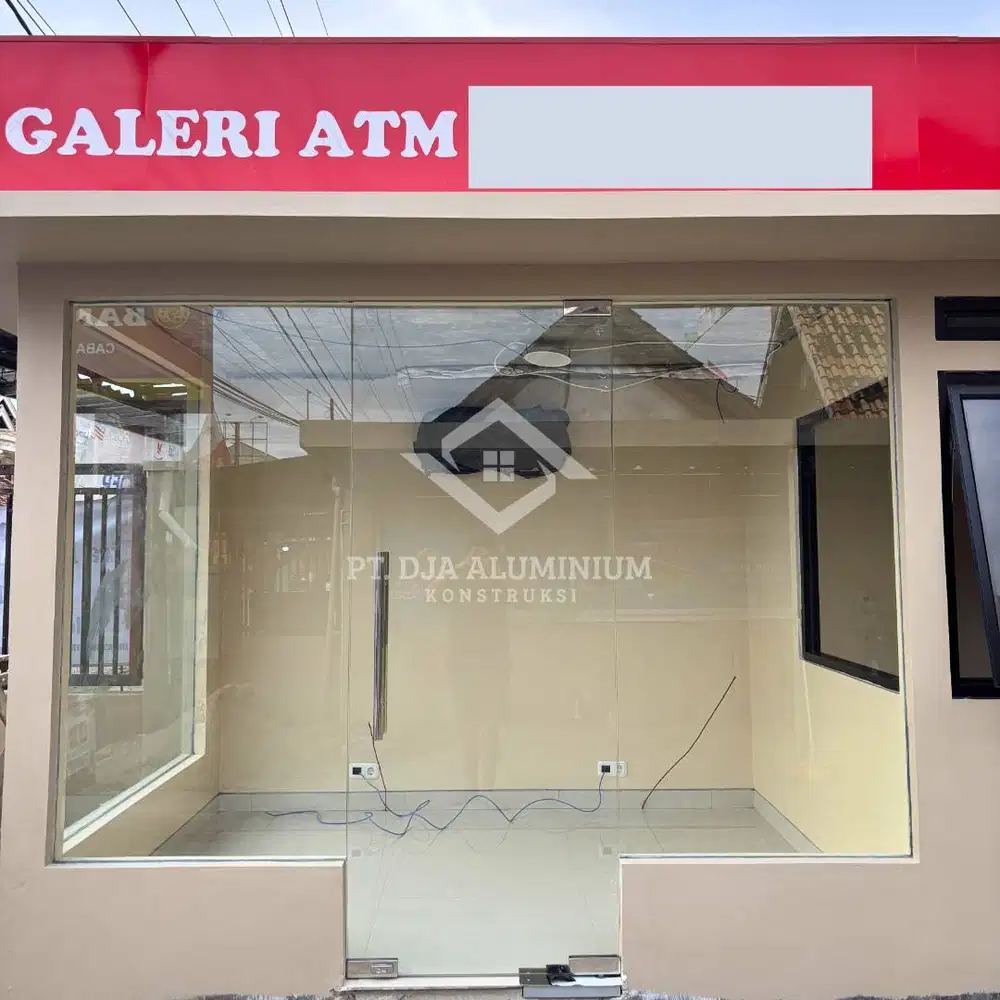 Pintu Kaca Tempered 12mm Frameless Dorma Kaba Premium