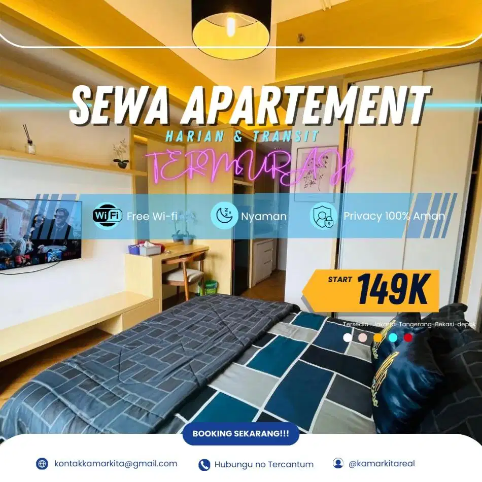 Disewakan Apartemen Sayana Harpan Indah Bekasi Harian/Transit Termurah