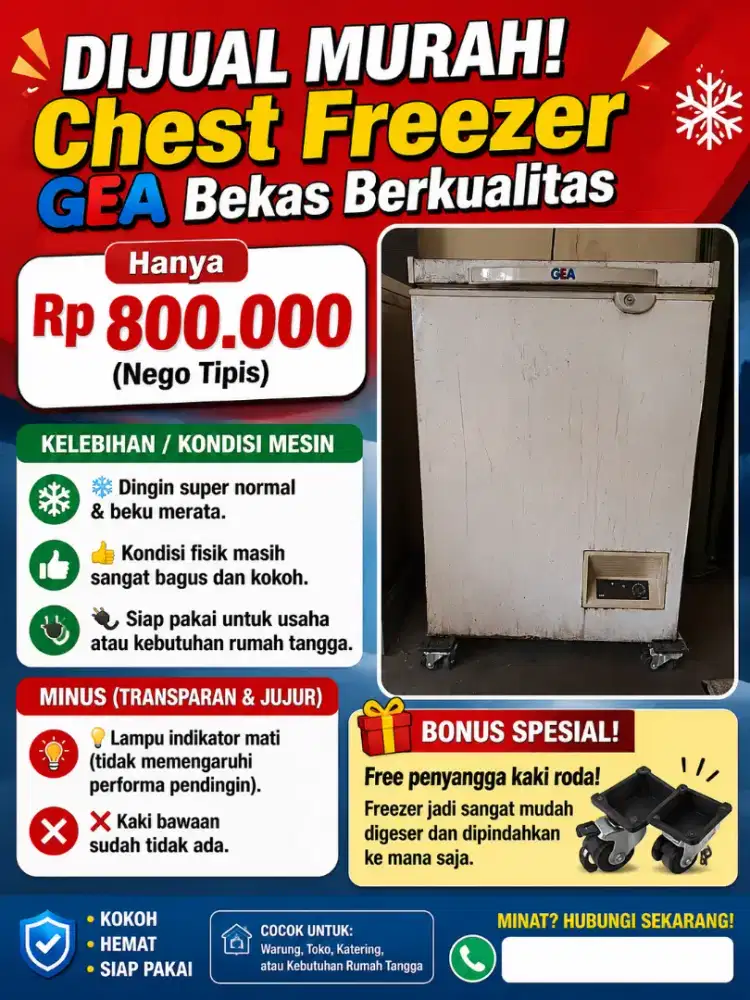Freezer bekas GEA