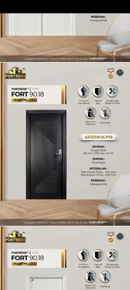 Pintu ful plat baja premium