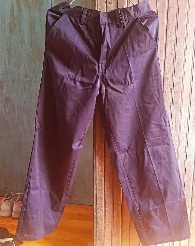 Celana Bahan Biru Tua Model Polisi