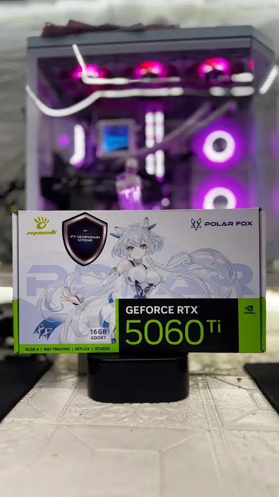 Vga Manli Polar White Rtx 5060Ti 16GB GDDR7 New Box Baru grnsi 3 thn