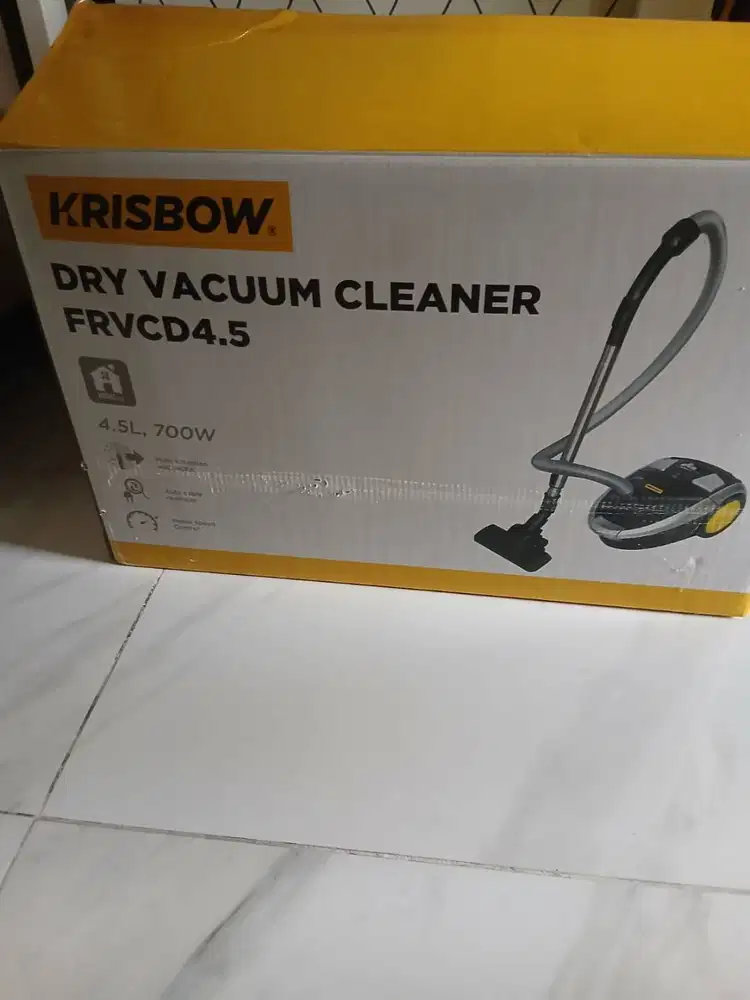 Krisbow Dry Vacuum Cleaner FRVCD4.5 4.5L Fullset Normal
