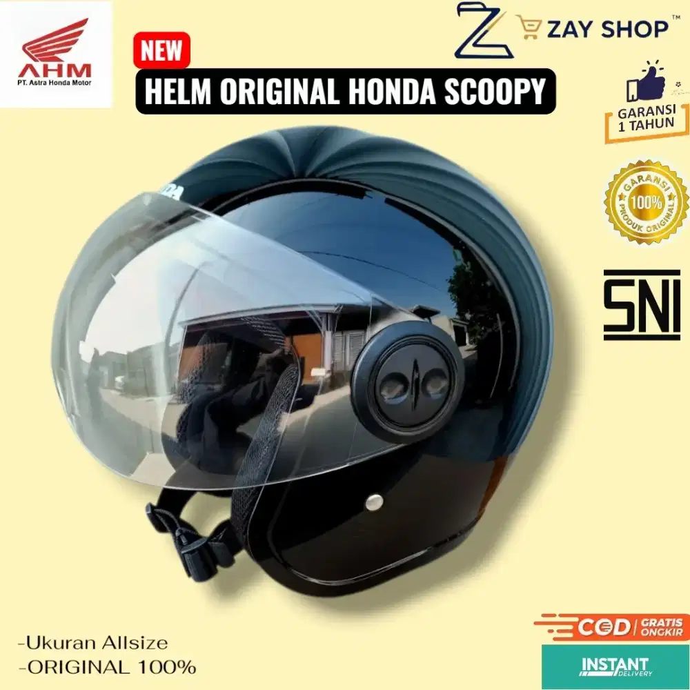 Helm Honda Ori Scoopy Hitam