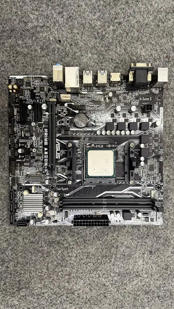 Paket Motherboard A320M + Amd Athlon 3000G harga 575k free pasng/kirim