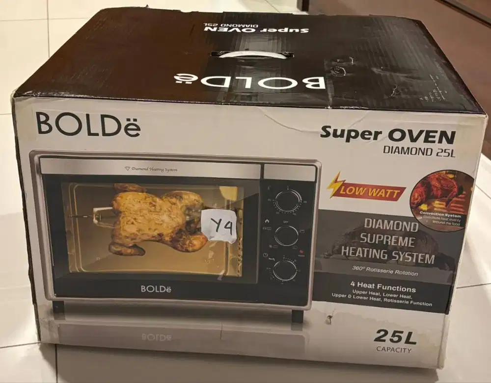 216 Bolde Super Oven Diamond Series 25L Oven Listrik 25 Liter Pemangga