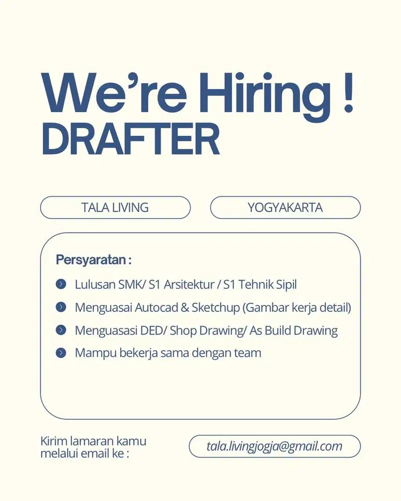 Lowongan Drafter