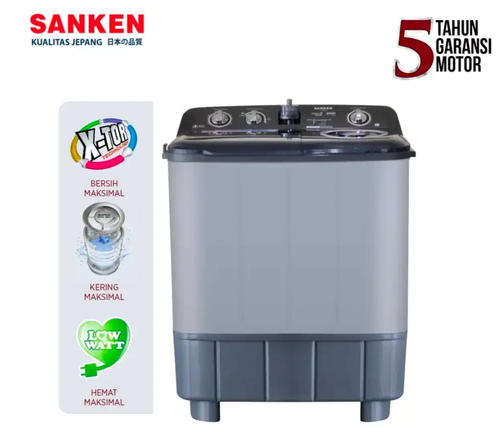 Mesin cuci Sanken 9 kg tw 8750 m