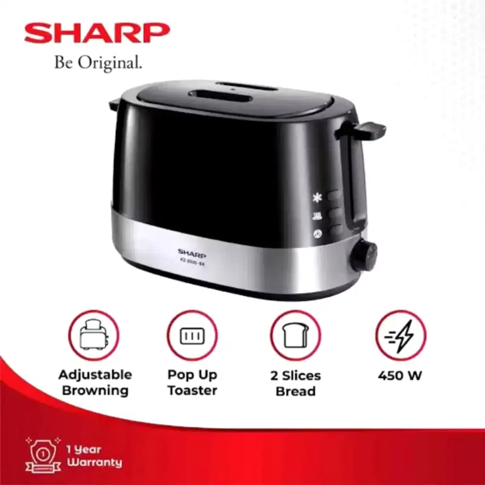 Sharp Pop Up Toaster KZ-2S02-BK