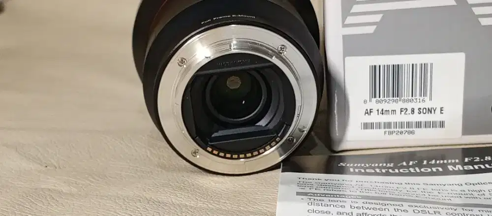 LENSA Samyang AF 14mm f2.8/v2 for Sony FE (99% new)