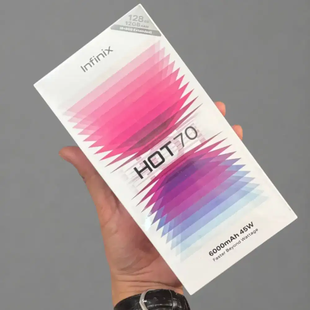 INFINIX HOT 70 12GB Extend (6GB+6GB)/128GB BARU SGL BOX GARANSI RESMI