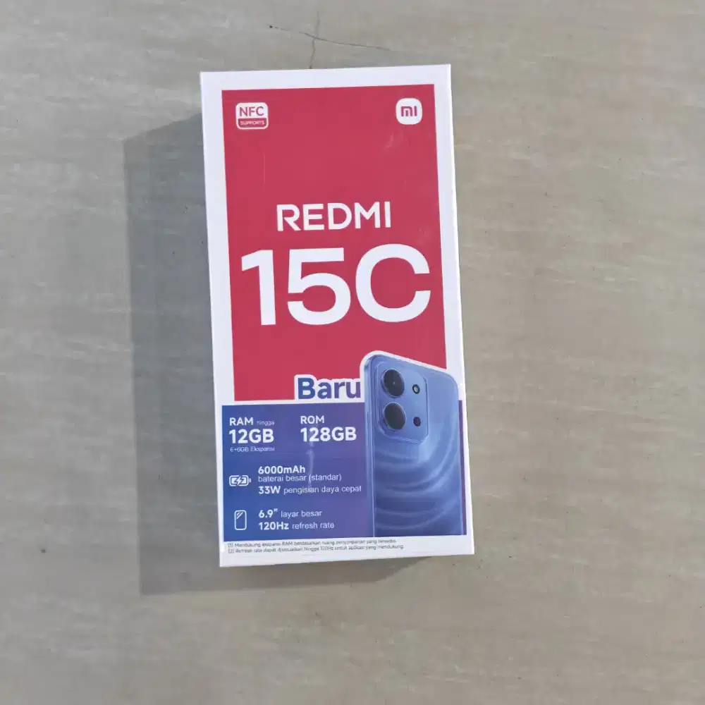 Redmi 15C ram 12/128 bisa tanpa dp