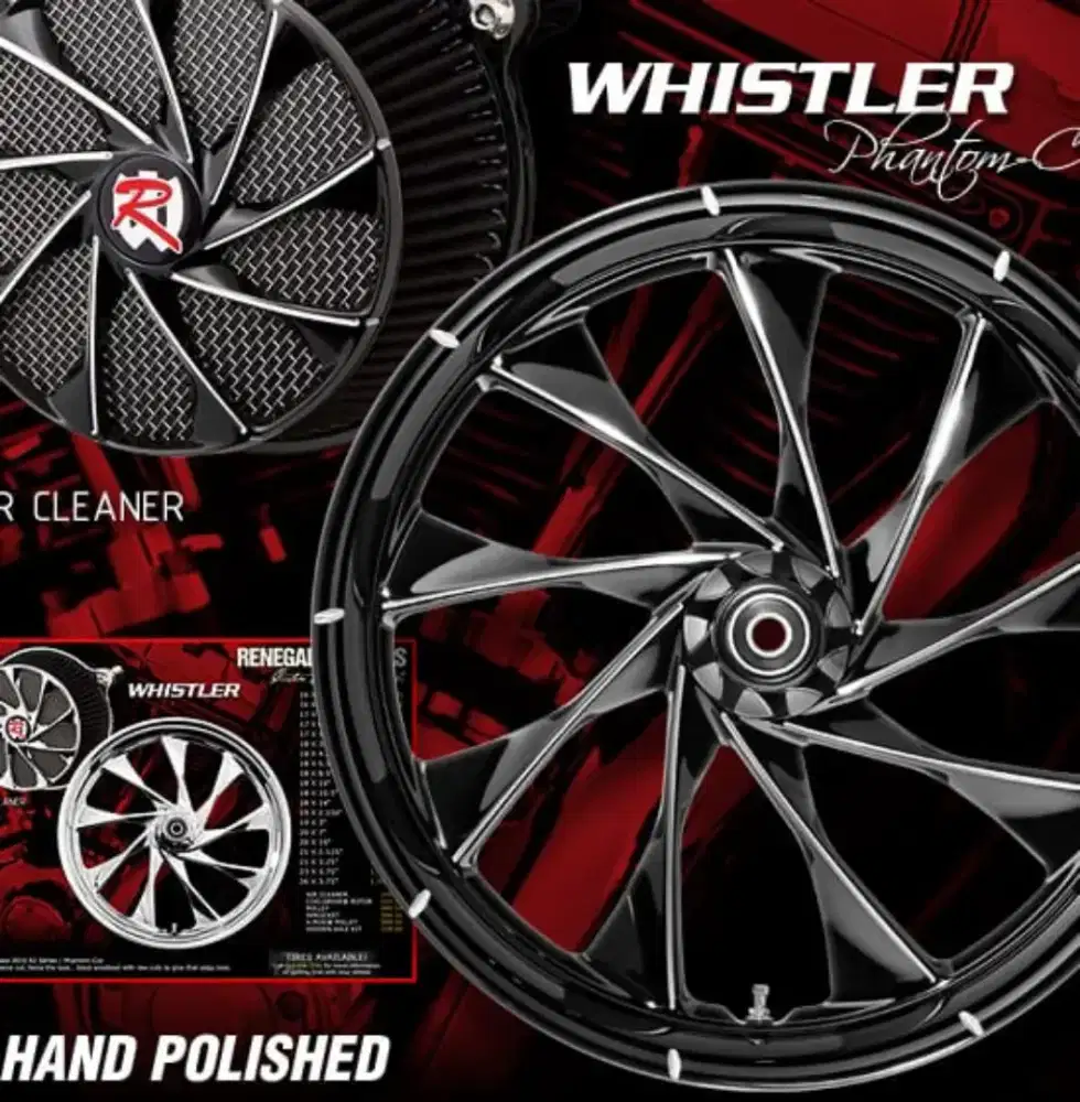 Velg Harley Renegade Wheels USA (Whistler PhantomCut) Include Ban Avon