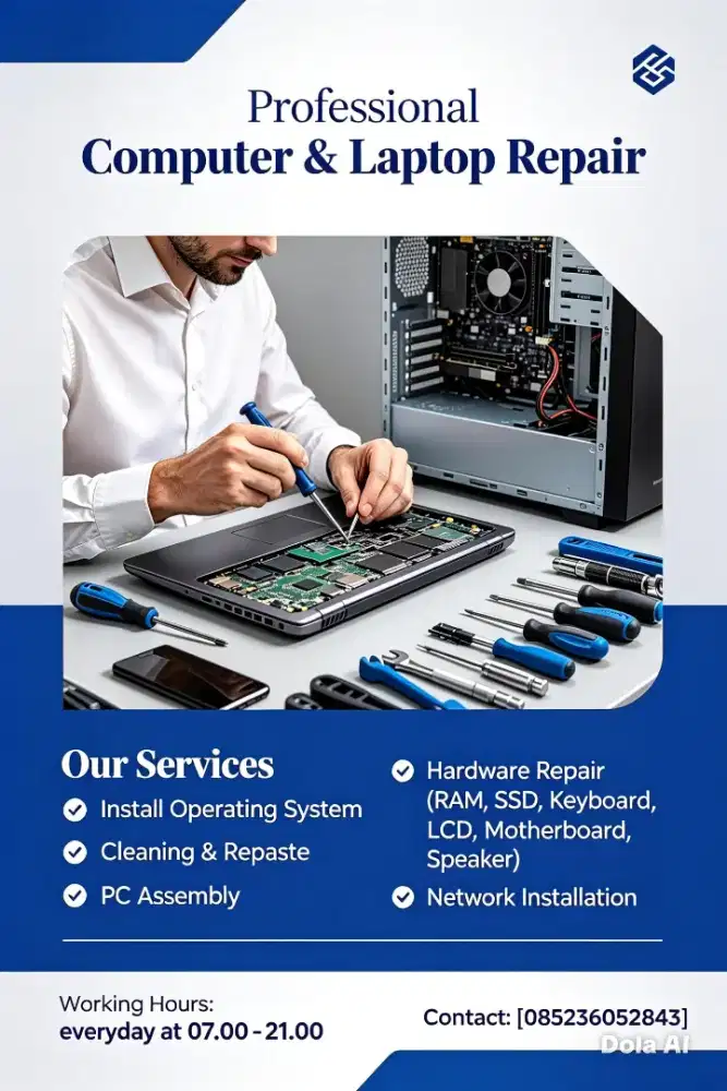 Service Laptop & Komputer Panggilan Area Surabaya Timur dan Sekitarnya
